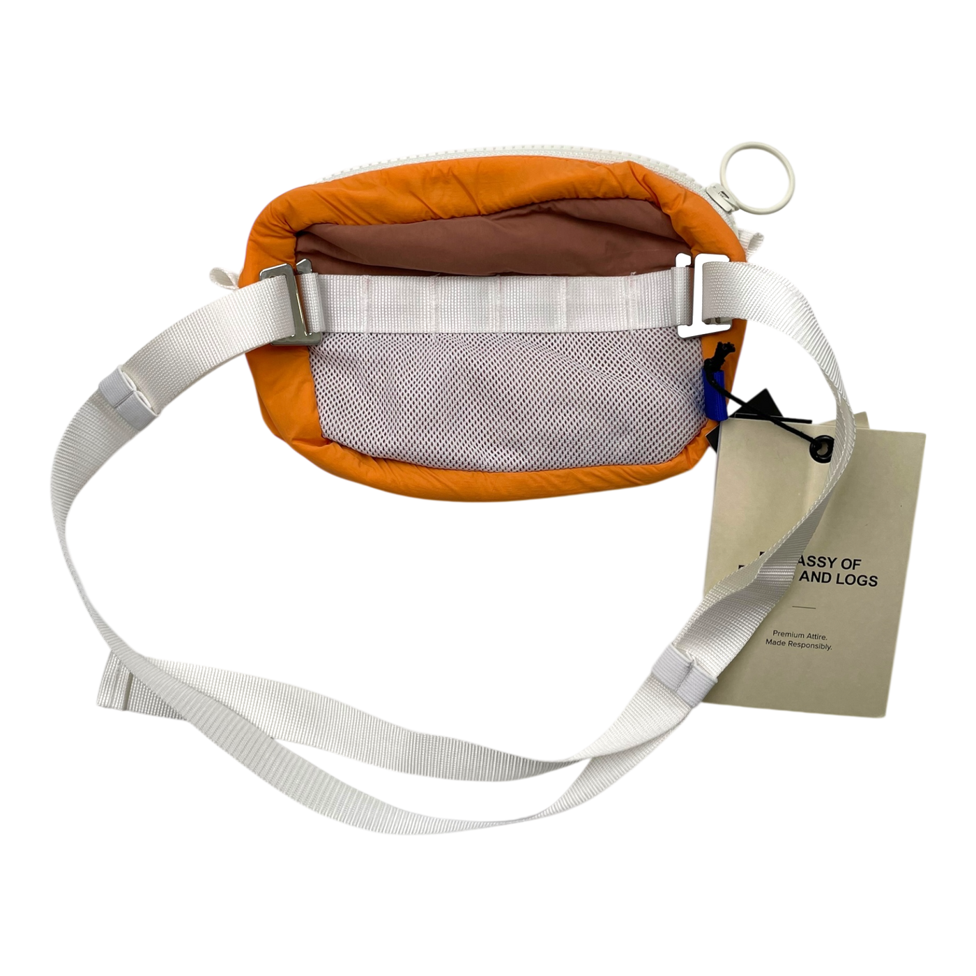 Embassy of Bricks and Logs bega cross body, orange/mauve