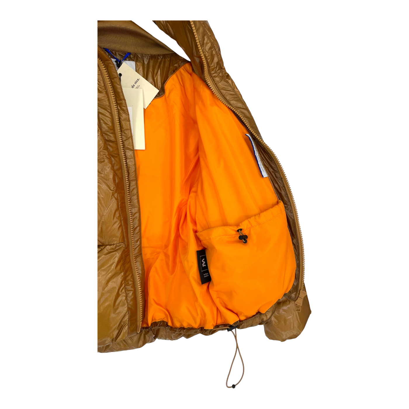 Embassy of Bricks and Logs lyon puffer jacket, shiny caramel | unisex S