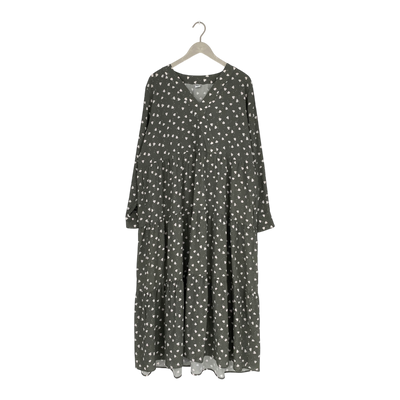 R-Collection silje silk tiered dress, moss green | woman 2XL