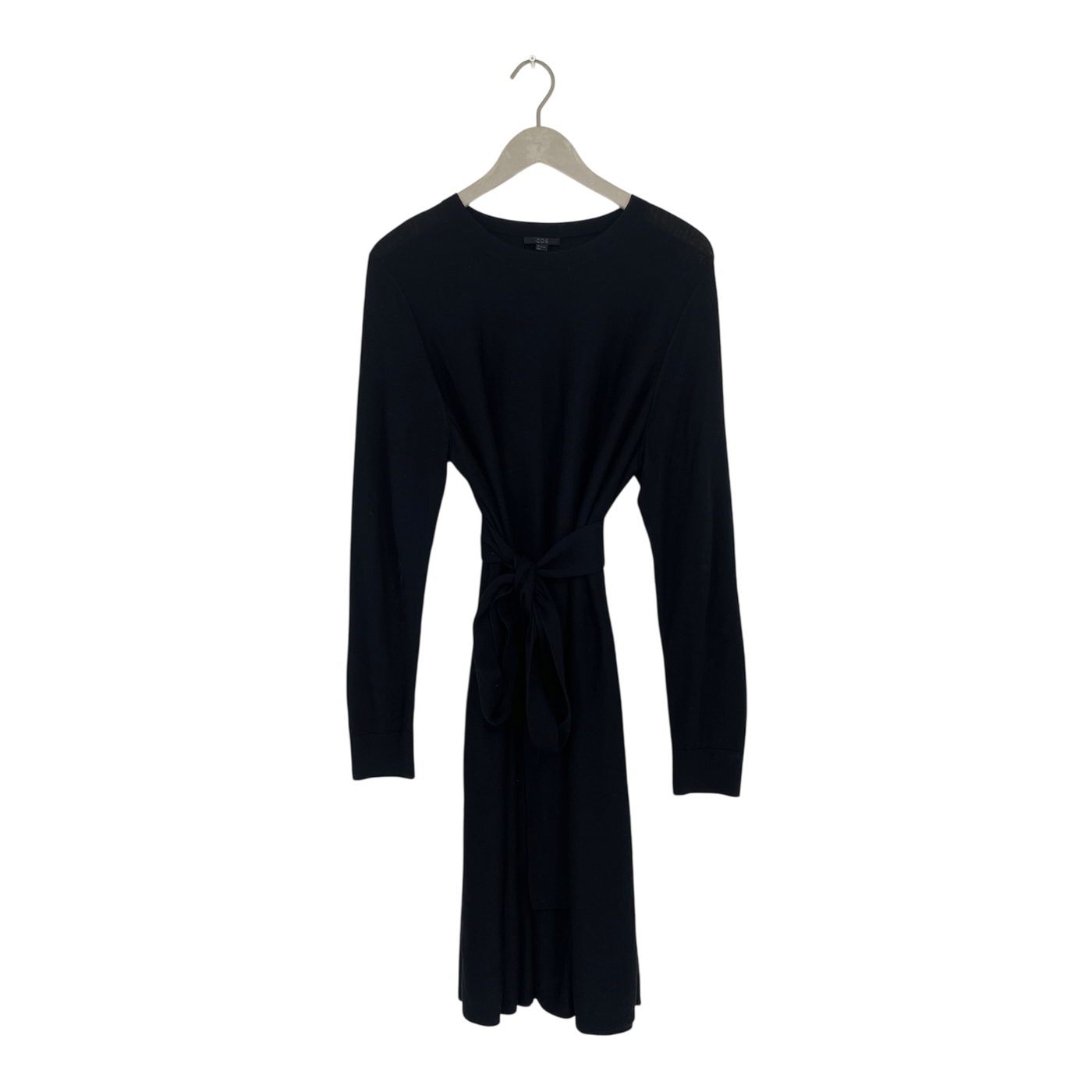 COS knit belted dress, black | woman L