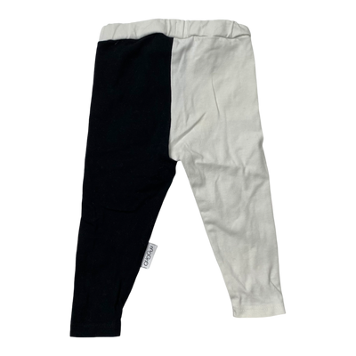 Gugguu block leggings, black and ivory | 62cm