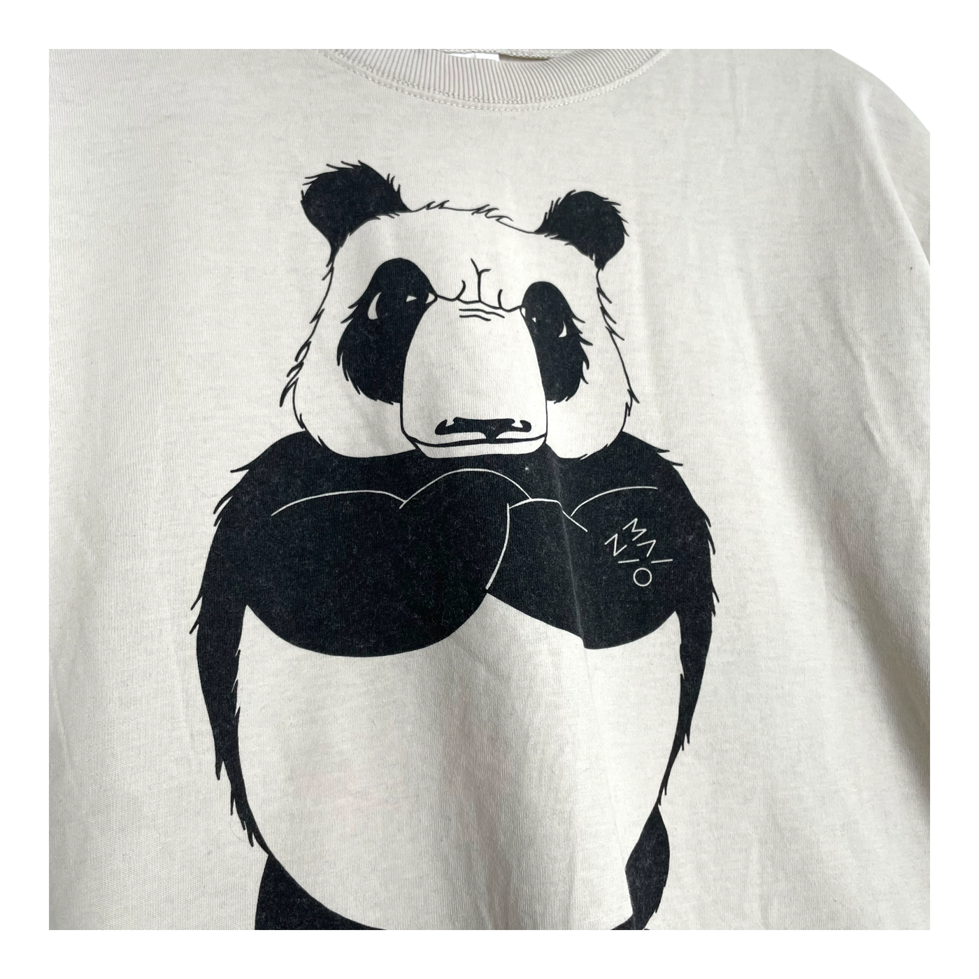 Mainio angry panda t-shirt, almond | unisex S/M