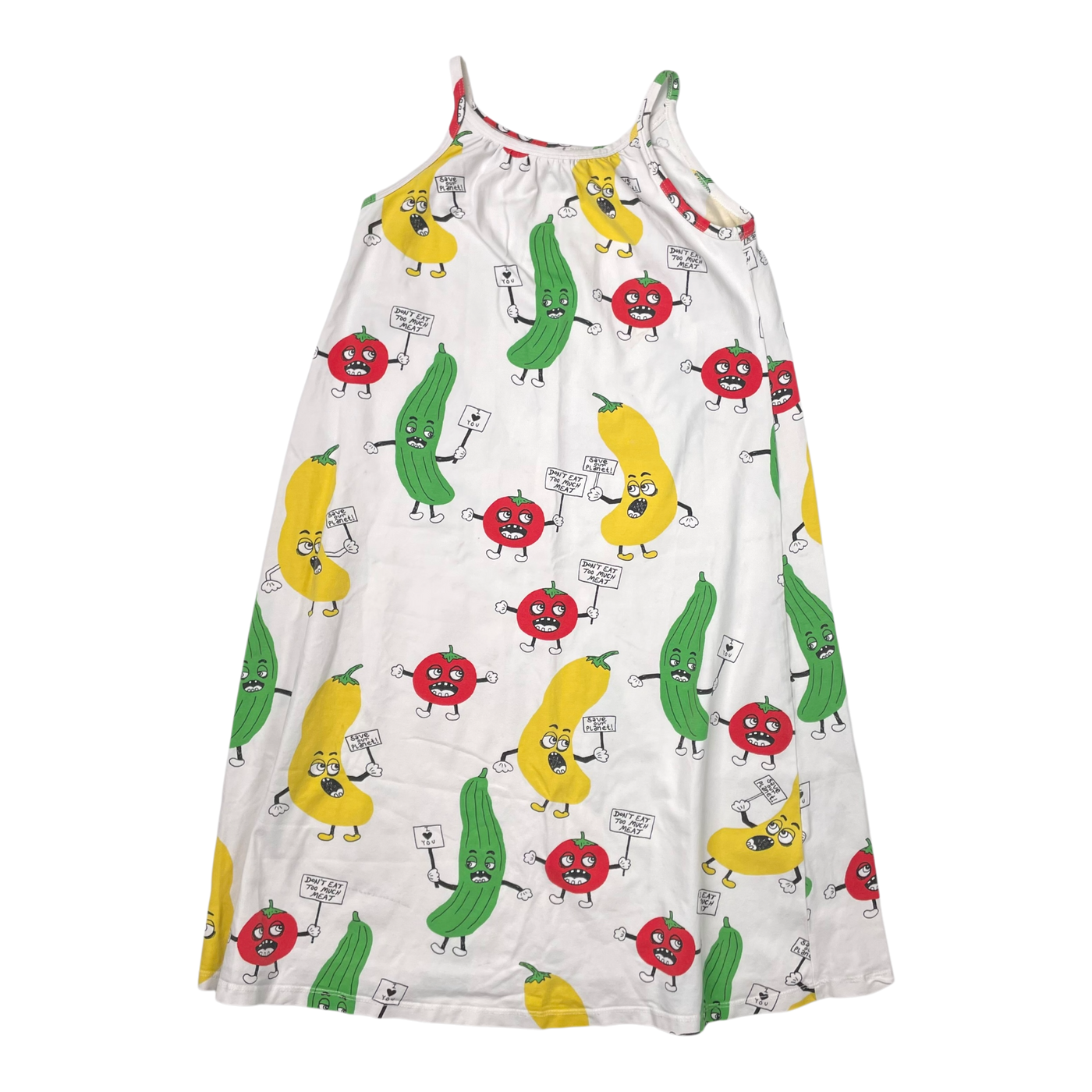 Mini Rodini dress, vegetables | 128/134cm