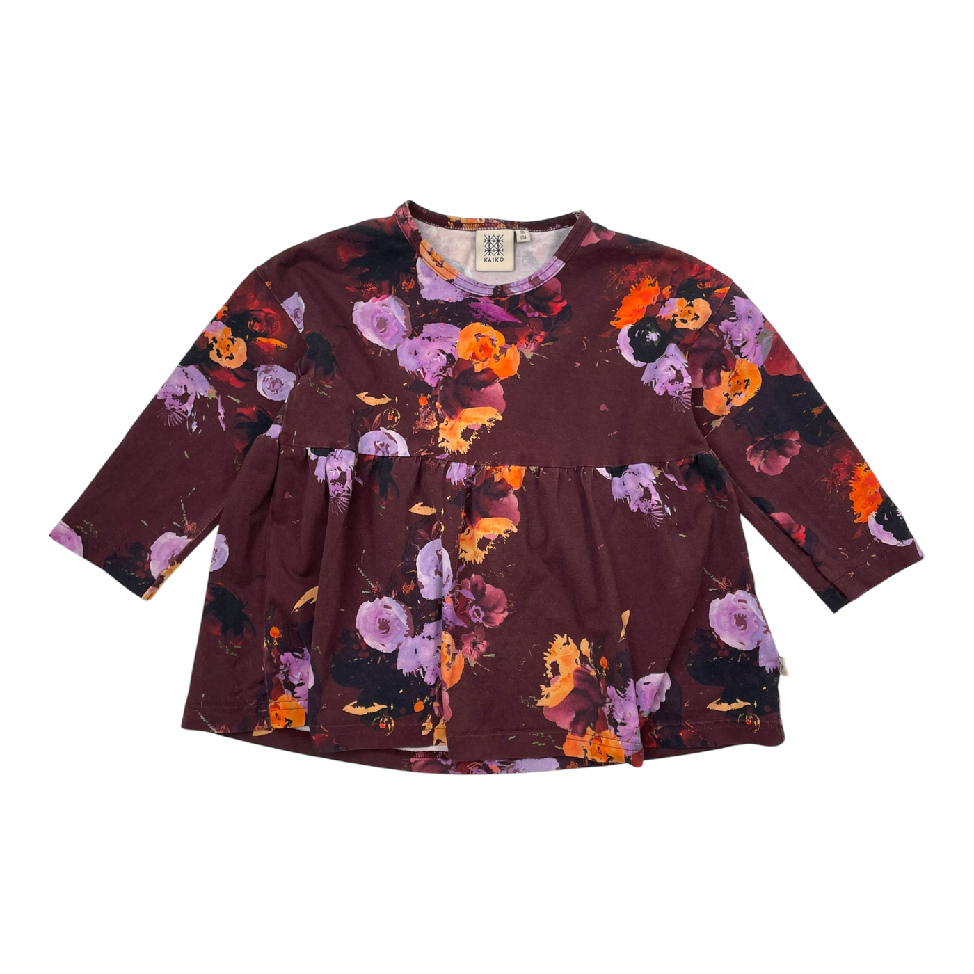 Kaiko tunic shirt, ruby rose | 98/104cm