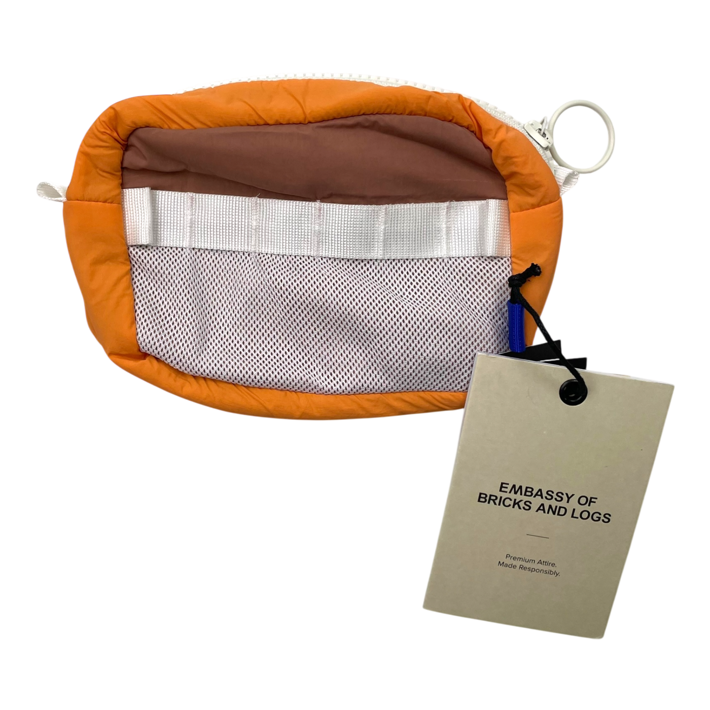 Embassy of Bricks and Logs bega cross body, orange/mauve