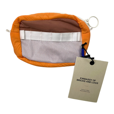 Embassy of Bricks and Logs bega cross body, orange/mauve