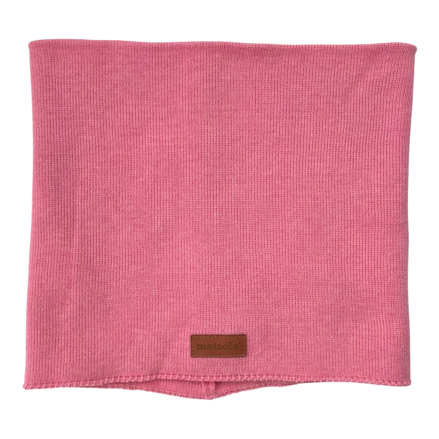 Metsola knitted cotton tube scarf, pink | onesize