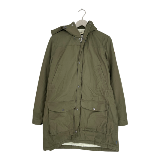 Fjällräven greenland winter parka, olive green | woman M