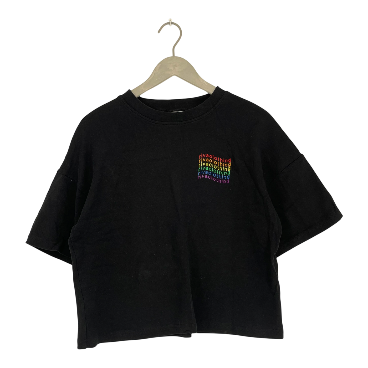 Riva Clothing cropped t-shirt, embroidery | woman M