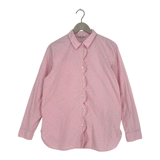 Ganni button down shirt, pink | woman 40