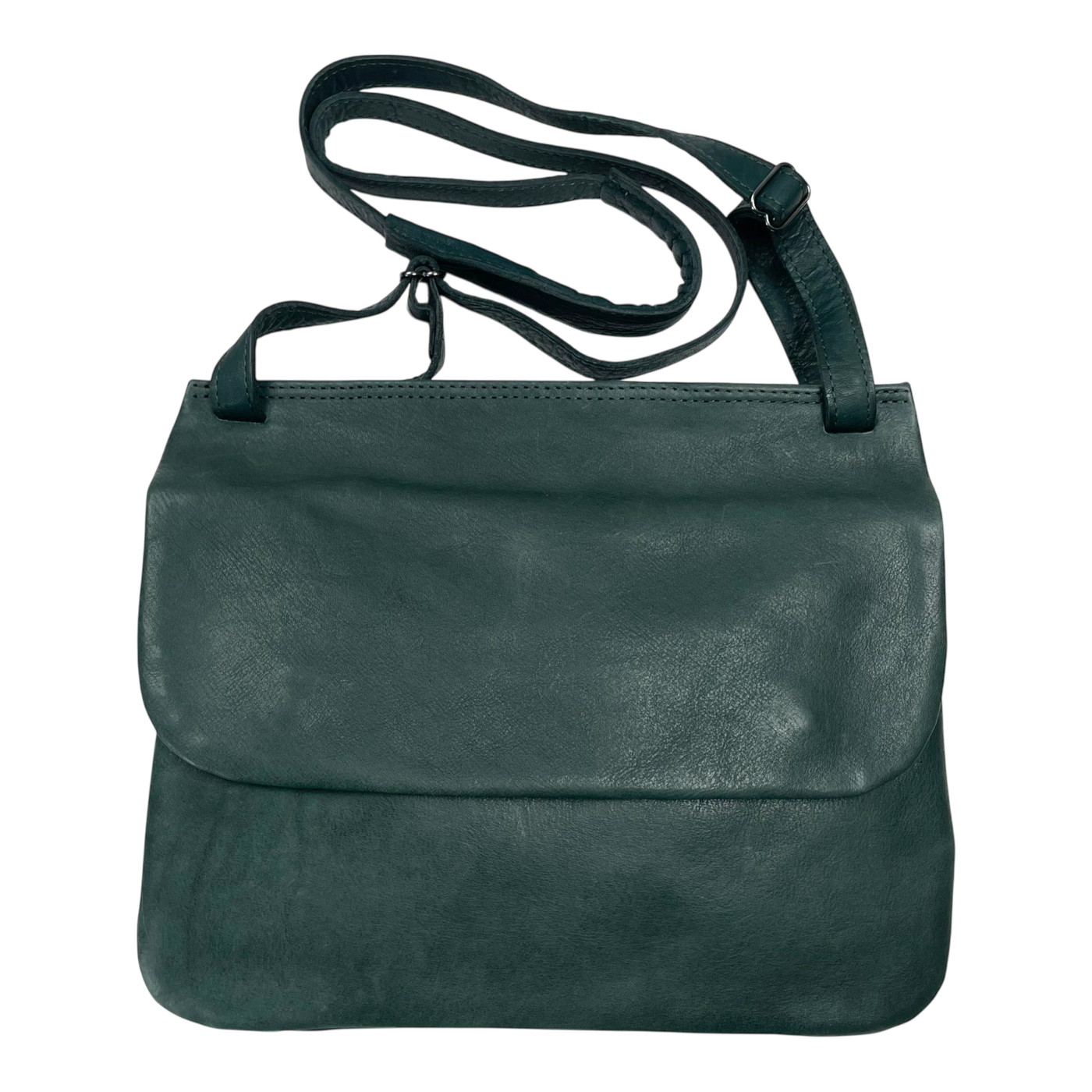 Harold's Bags leather chacoral smooth shoulder bag triple, petrol
