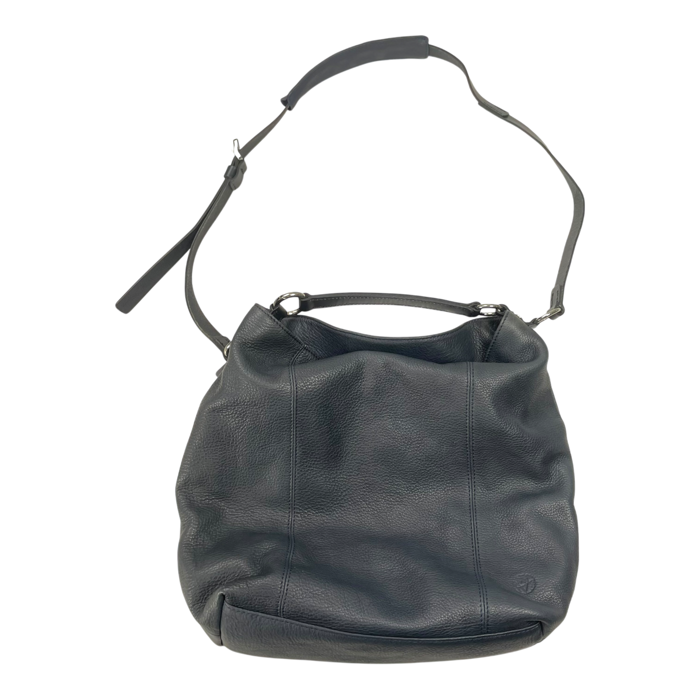 Harold's Bags leather chaza pouch, blue/black