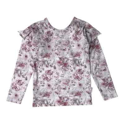 Gugguu frill shirt, flower | 140cm