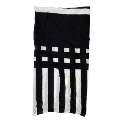 Marimekko tiet rantahuivi woven scarf, black/white
