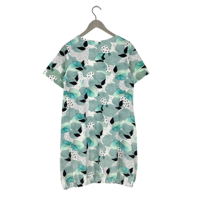 Taimi pocket tunic, turquoise watercolor | woman XL
