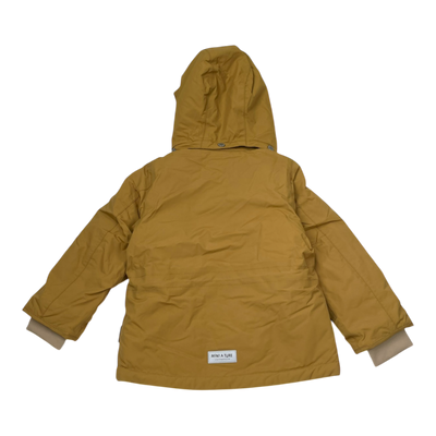 Mini A Ture matadyanko fleece lined winter jacket, mustard | 104cm
