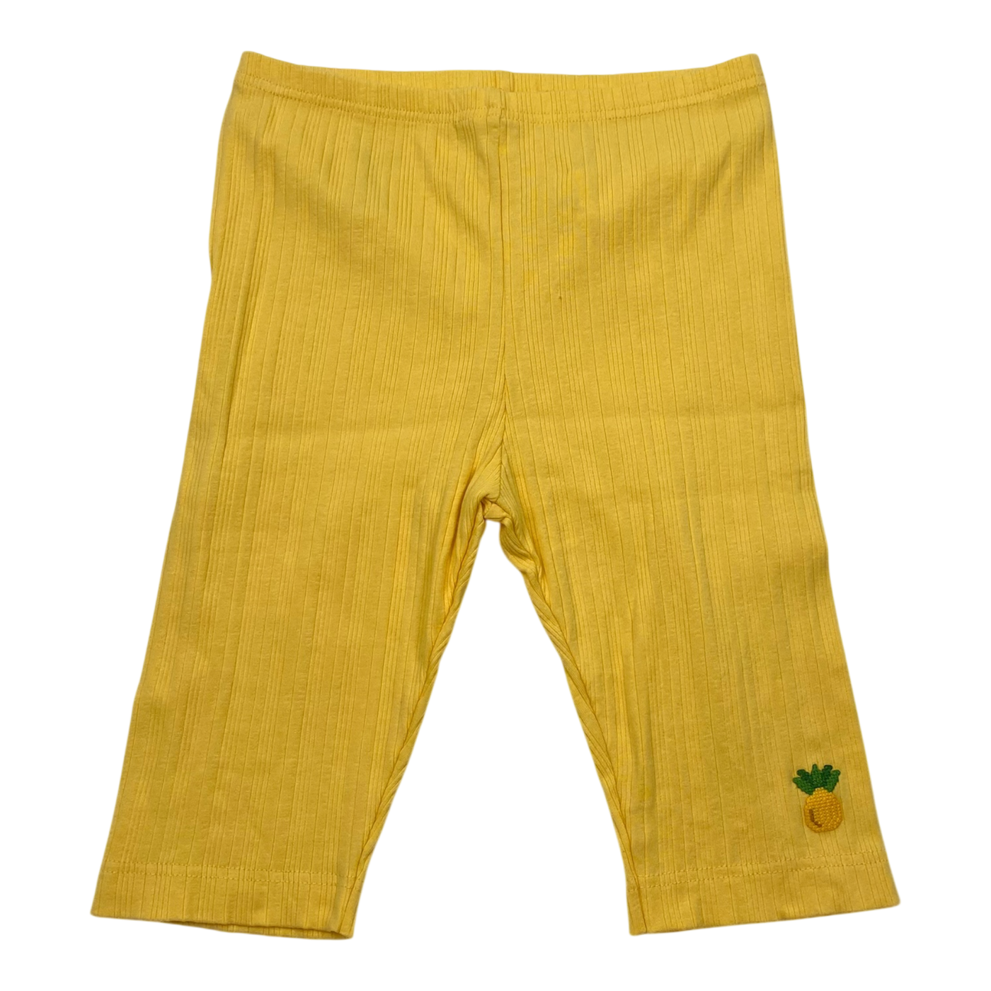 Metsola rib biker shorts, yellow | 134/140cm