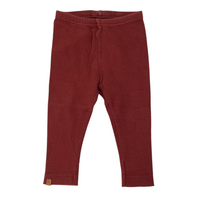 Metsola rib leggings, rust | 74/80cm