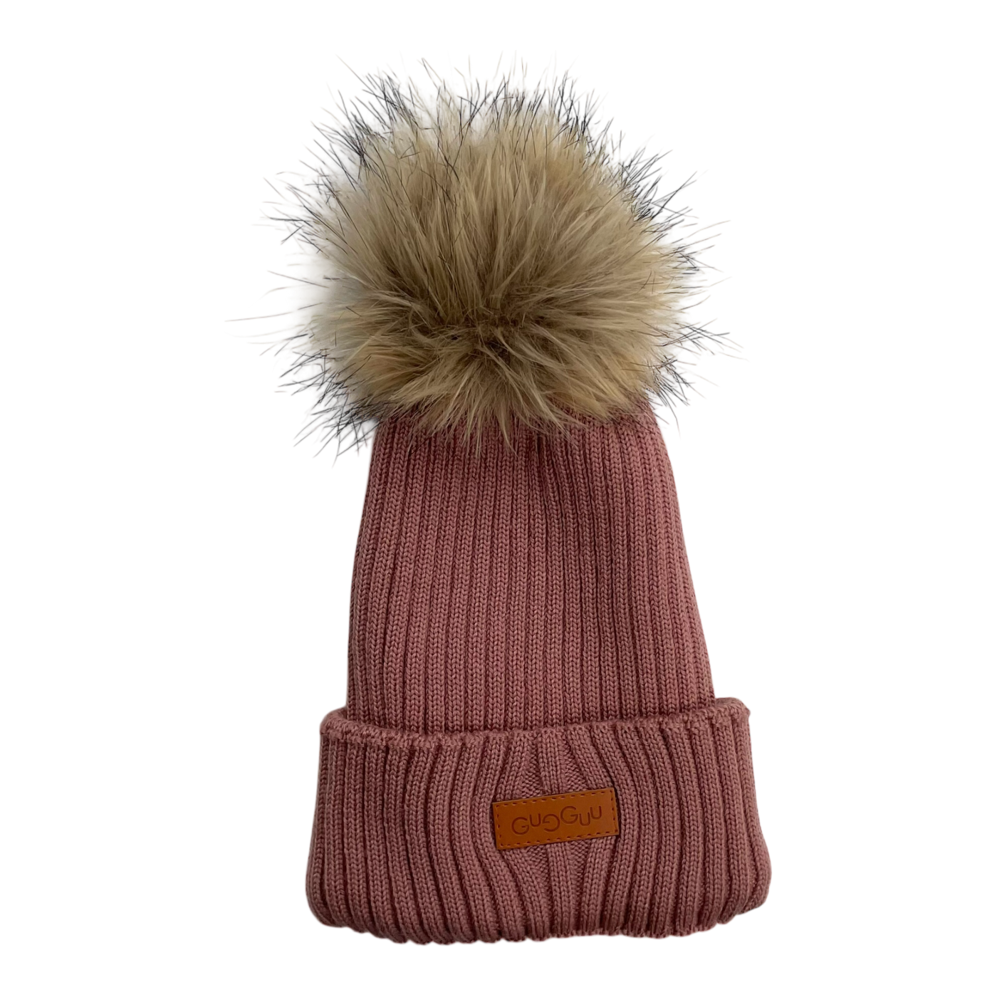 Gugguu merino furry beanie, old rose | L