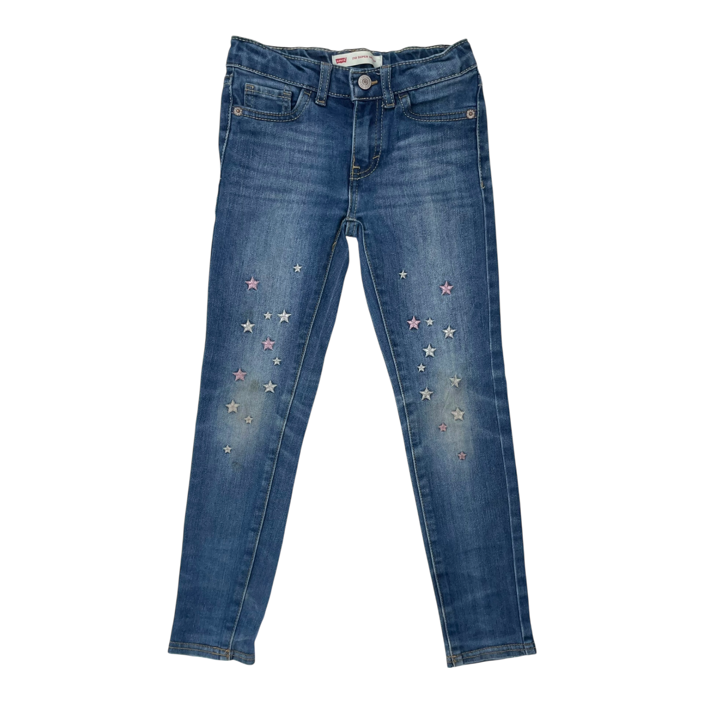 Levi's 710 super skinny jeans, star embroidery | 116/122cm