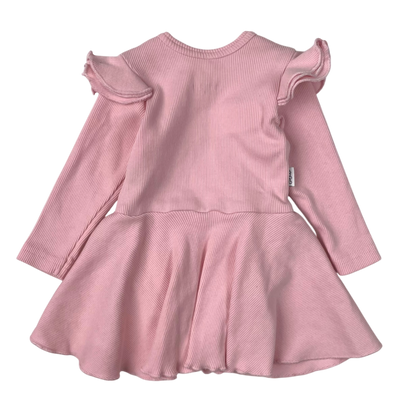 Gugguu frill dress body, pink | 56cm