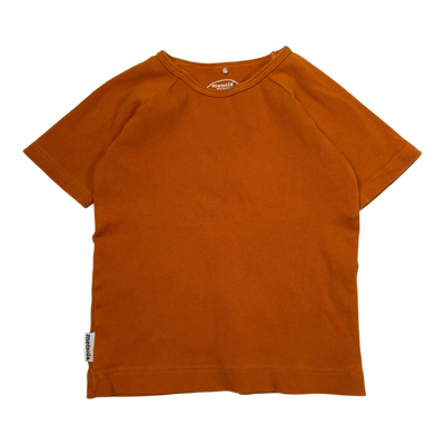 Metsola rib t-shirt, orange | 110cm