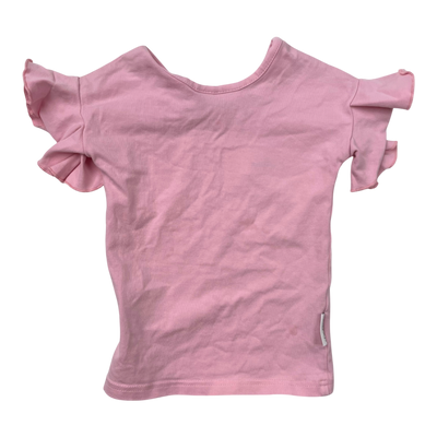 Gugguu frill t-shirt, pink | 80cm