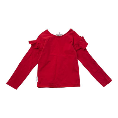 Gugguu frill shirt, red | 86cm