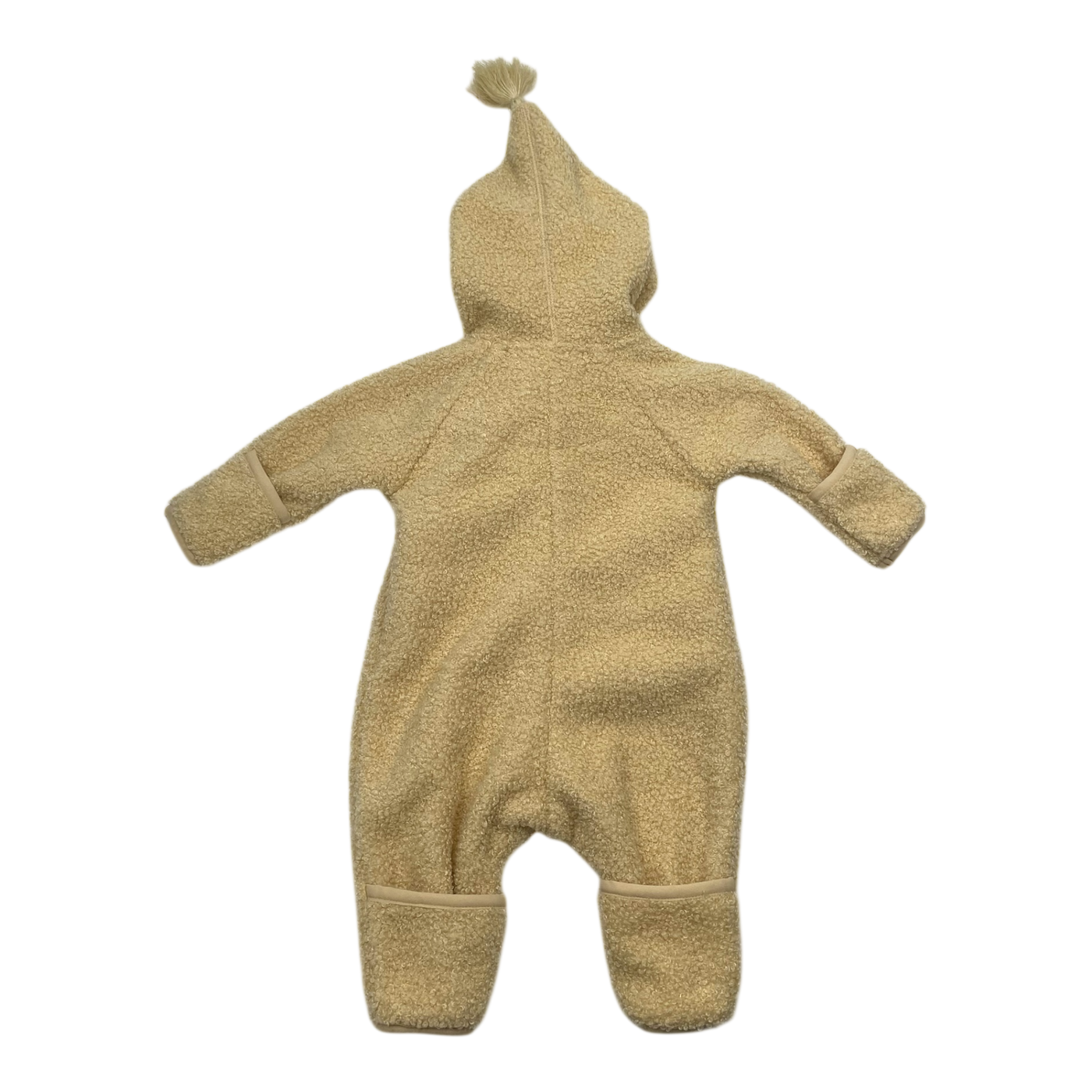 Mini A Ture matadel teddy fleece jumpsuit, lemon | 56cm