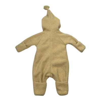 Mini A Ture matadel teddy fleece jumpsuit, lemon | 56cm