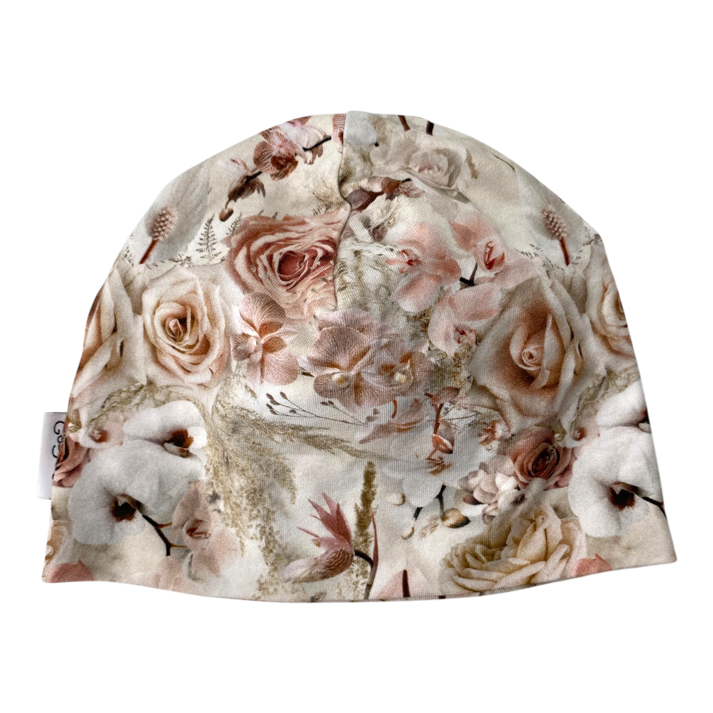 Gugguu beanie & scarf set, flowers | 52/53cm