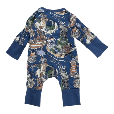 Polarn O. Pyret jumpsuit, blue | 50/56cm