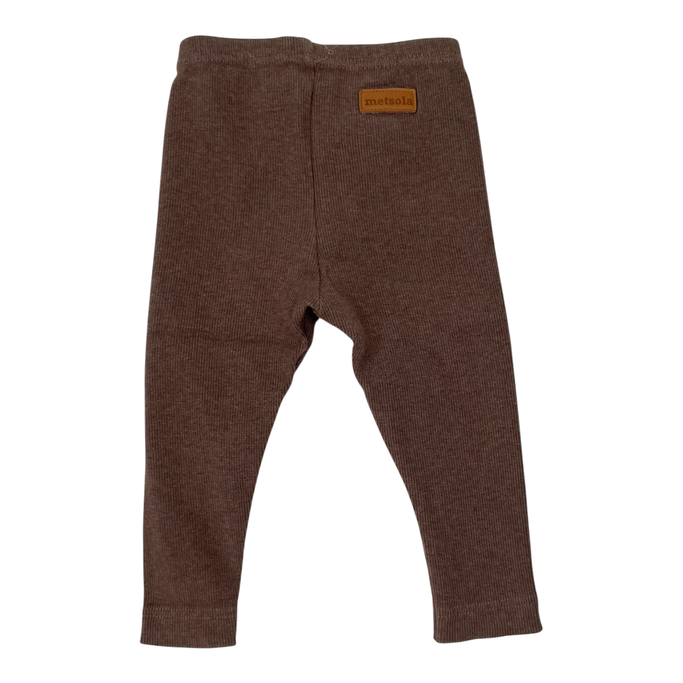 Metsola rib leggings, brown | 74/80cm
