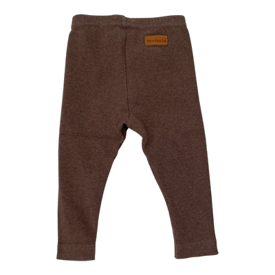 Metsola rib leggings, brown | 74/80cm