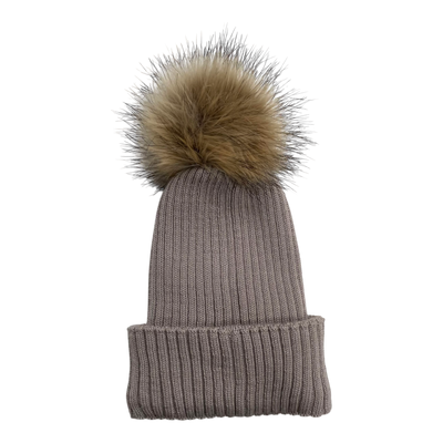 Gugguu merino furry beanie, almond | XL