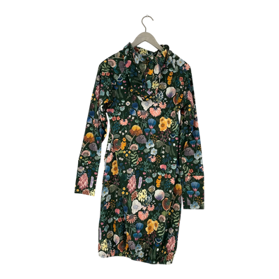 Versonpuoti hooded tricot dress, flowers | woman L