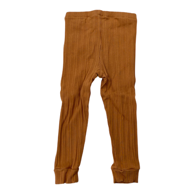 Mini Rodini rib leggings, brown sugar | 80/86cm