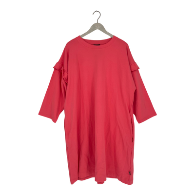Aarre dallas sweat tunic dress, coral | woman 3XL