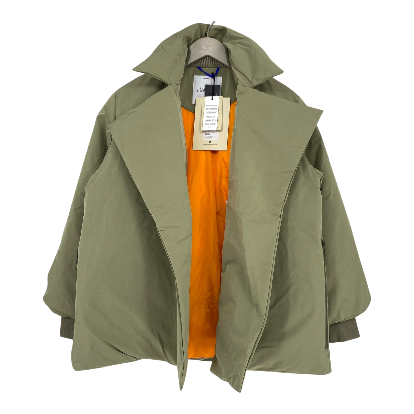 Embassy of Bricks and Logs avalon puffer jacket, pale olive | unisex S