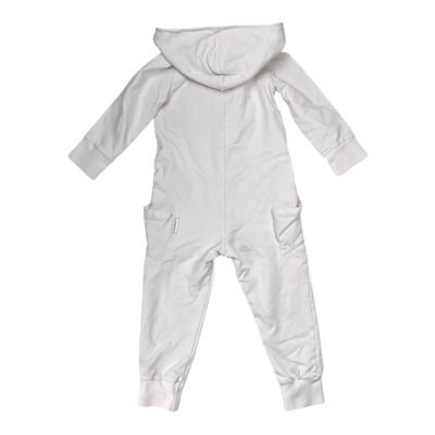 Gugguu sweat jumpsuit, white | 104cm