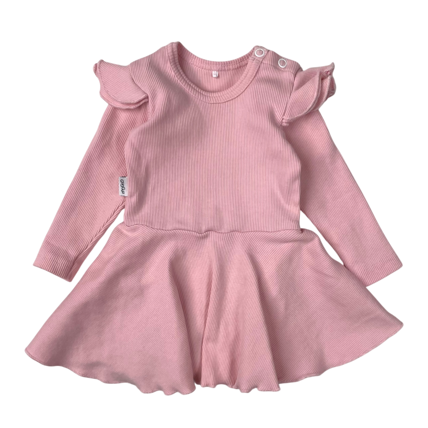 Gugguu frill dress body, pink | 56cm