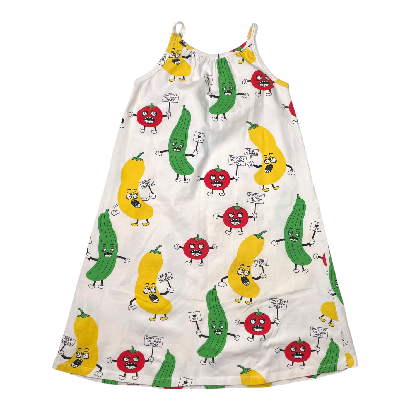 Mini Rodini dress, vegetables | 116/122cm