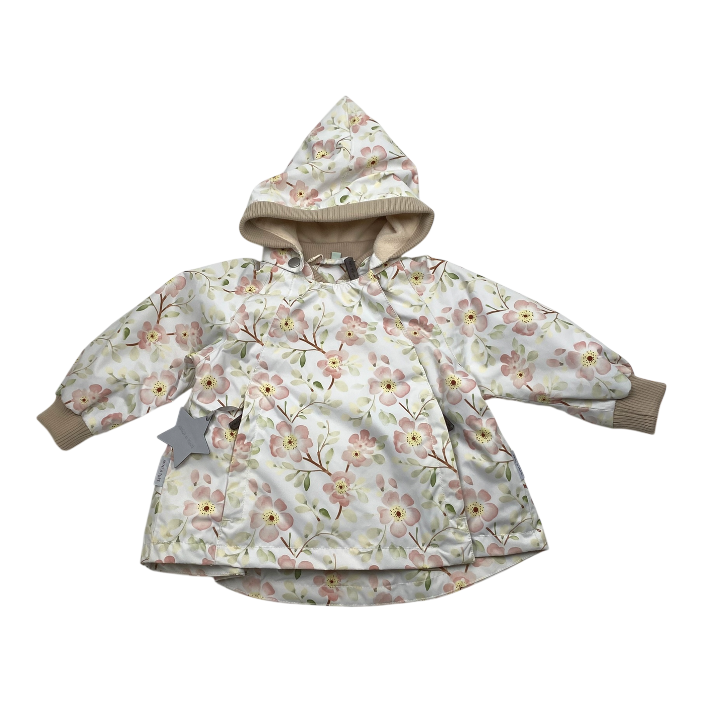 Mini A Ture matwiami fleece lined spring jacket, flowers | 74cm