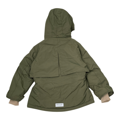 Mini A Ture matalgeana fleece lined winter jacket, forest green | 122cm