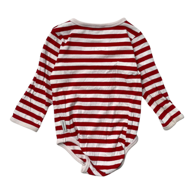Marimekko vinde stripe body, red & white | 80cm