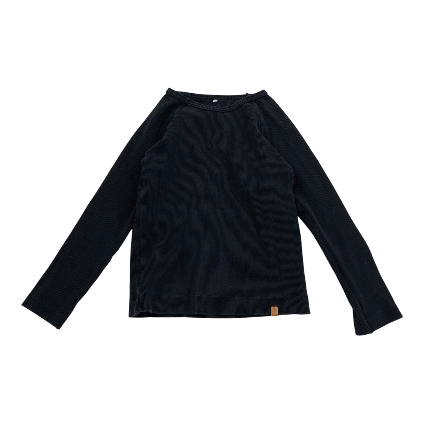 Metsola rib shirt, black | 110cm