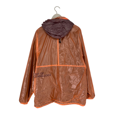 Embassy of Bricks and Logs marpak rain jacket, coral | woman L