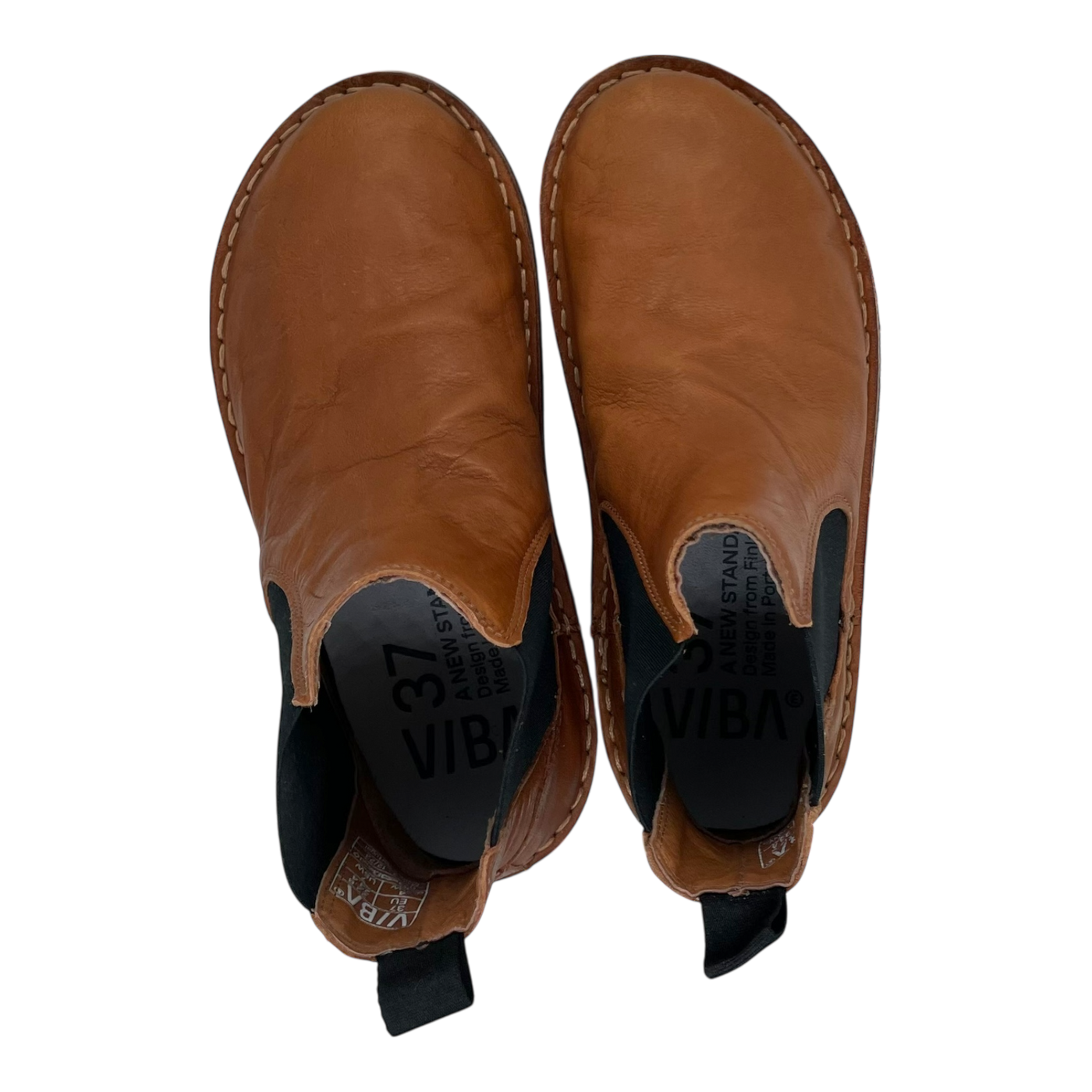 VIBAe Helsinki leather boots, cognac brown | 37