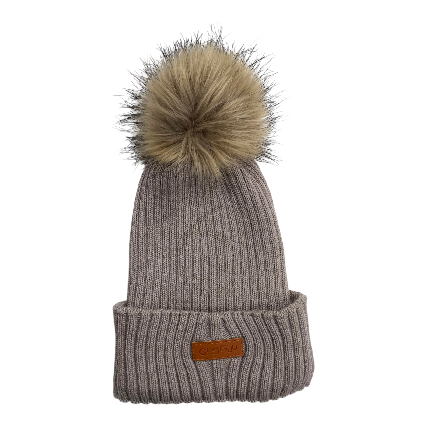 Gugguu merino furry beanie, almond | XL