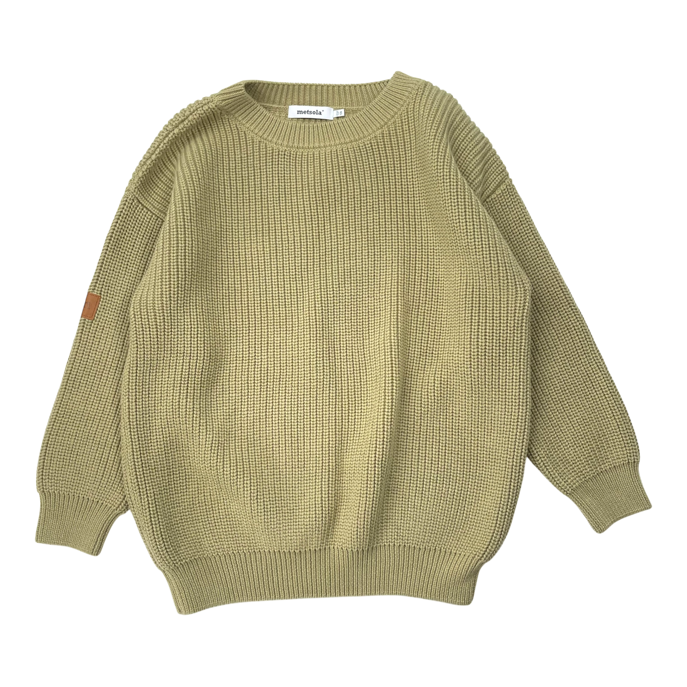 Metsola knitted sweater, olive | 122/128cm